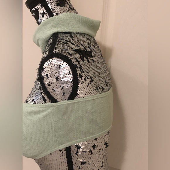 Mint Green 3 Piece Bikini Set with Bandeau Top ,High-cut Bottoms & Headband New - Picture 5 of 8